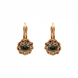 Cercei placati cu Aur roz de 24K, cu cristale originale, Earl Grey | 1379-1132RG6