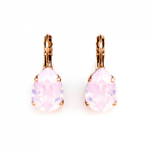 Cercei placati cu Aur roz de 24K, cu cristale originale, Elizabeth | 1032/1-395RG6
