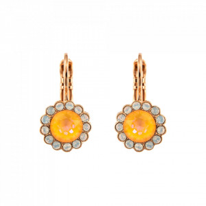 Cercei placati cu Aur roz de 24K, cu cristale originale, Gardenia | 1133-1913RG6