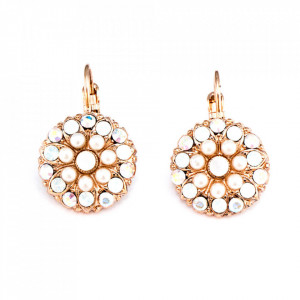 Cercei placati cu Aur roz de 24K, cu cristale originale, Guardian Angel | 1029-1201RG6