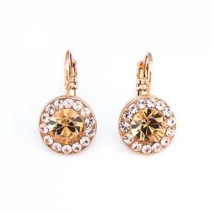 Cercei placati cu Aur roz de 24K, cu cristale originale, Jackie | 1129-39132RG6