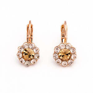Cercei placati cu Aur roz de 24K, cu cristale originale, Jackie | 1379-39132RG6