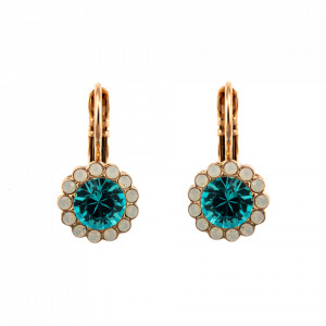 Cercei placati cu Aur roz de 24K, cu cristale originale, Memories of Montmartre | 1133-1146RG6