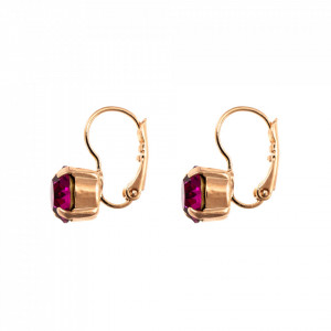 Cercei placati cu Aur roz de 24K, cu cristale Swarovski, Happy Days | 1440-502RG6-Roz-6356