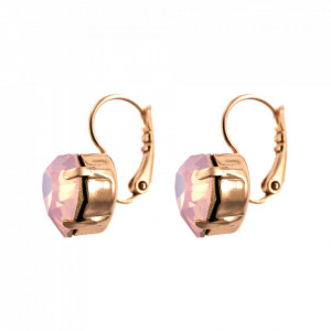Cercei placati cu Aur roz de 24K, cu cristale Swarovski, Antigua | 1100/2-395RG6-Roz-2156