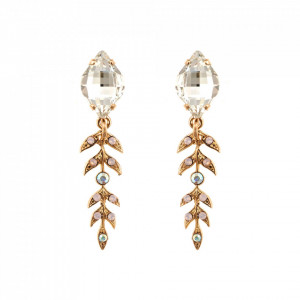 Cercei placati cu Aur roz de 24K, cu cristale Swarovski, Aura | 1628-1112RG2-Multicolor-6146