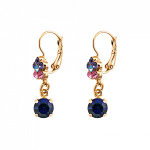 Cercei placati cu Aur roz de 24K, cu cristale Swarovski, Cotton Candy - The Sweet Life | 1152/3-144RG6-Multicolor-5646