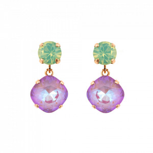 Cercei placati cu Aur roz de 24K, cu cristale Swarovski, Lavender | 1326/0-1910RG2-Multicolor-5386