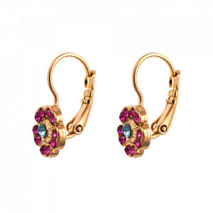 Cercei placati cu Aur roz de 24K, cu cristale Swarovski, Memories of Montmartre | 1504/2-1146RG6