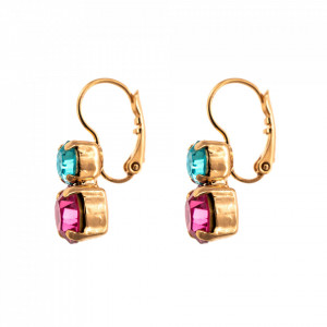 Cercei placati cu Aur roz de 24K, cu cristale Swarovski, Memories of Montmartre | 1191-1146RG6