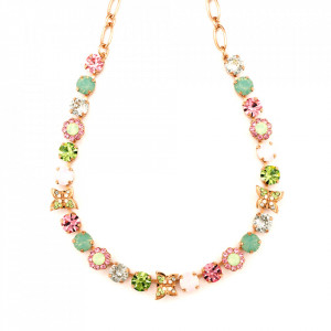 Colier placat cu Aur roz de 24K, cu cristale originale, California Dreaming | 3063-1028RG
