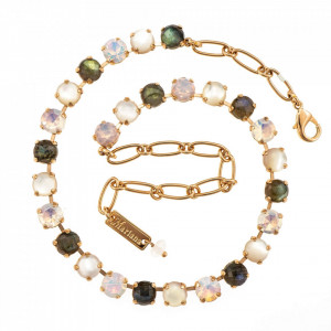 Colier placat cu Aur roz de 24K, cu cristale Swarovski, Seashell | 3252M-1006RG-Alb-6636