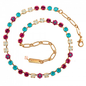 Colier placat cu Aur roz de 24K, cu cristale Swarovski, Memories of Montmartre | 3008/1-1146RG