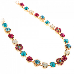 Colier placat cu Aur roz de 24K, cu cristale Swarovski, Memories of Montmartre | 3504/2-1146RG