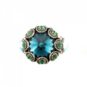 Inel placat cu Argint 925, cu cristale Swarovski, Julia | 7042-1316SP-Multicolor-7846
