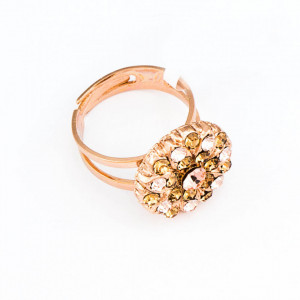 Inel placat cu Aur roz de 24K, cu cristale originale, Guardian Angel | 7217-39132RG