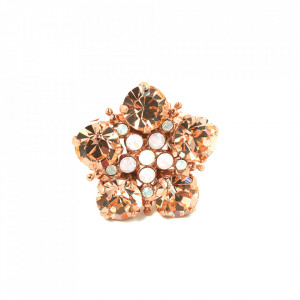 Inel placat cu Aur roz de 24K, cu cristale Swarovski, Tiara Day | 7404-2333rg-Multicolor-7946