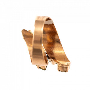 Inel placat cu Aur roz de 24K, cu cristale Swarovski, Earl Grey | 7515-1132RG-Gri/Bej-9076