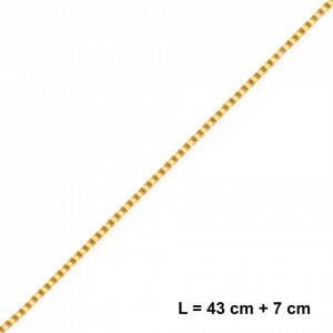 Lantisor Veneziana, 50 cm, placat cu 3 straturi aur