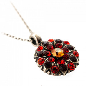 Pandantiv cu lant placat cu Argint 925, cu cristale Swarovski, Guardian Angel | 5212-3801SP-Rosu-7266