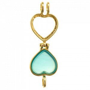 Pandantiv Magic Pendant - Magic Love, placat cu aur, Secret Stone Collection, cu pietre semipretioase interschimbabile-Auriu-8796