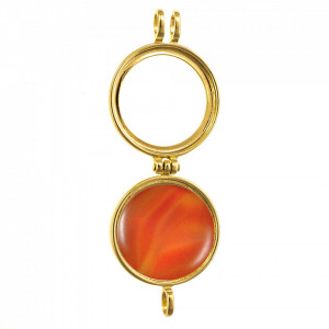 Pandantiv Magic Pendant, placat cu aur, Secret Stone Collection, cu pietre semipretioase interschimbabile-Auriu-8856