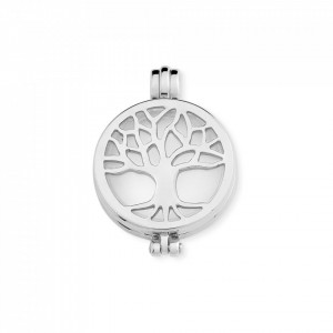 Pandantiv Magic Pendant - Tree of Life, placat cu argint, Secret Stone Collection, cu pietre semipretioase interschimbabile-Argintiu-8886