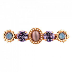 Agrafa de par placata cu Aur roz de 24K, cu cristale originale, La Dolce Vita | 9006-1010RG