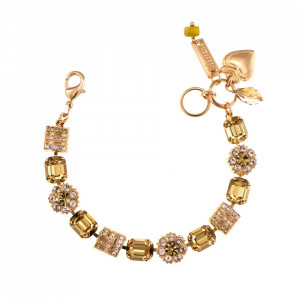 Bratara placata cu Aur roz de 24K, cu cristale Swarovski, Jackie | 4099-39132RG