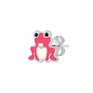 Cercei Argint 925 pentru copii, Little Pink Frog-Roz-8357