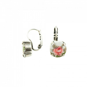 Cercei placati cu Argint 925, cu cristale Swarovski, Seashell | 1445-13831SP6-Multicolor-6407