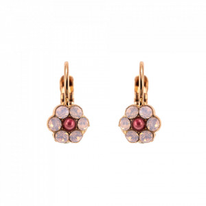 Cercei placati cu Aur roz de 24K, cu cristale Swarovski, Antigua | 1166/1-223-1RG6-Roz-5377