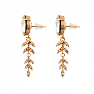 Cercei placati cu Aur roz de 24K, cu cristale Swarovski, Aura | 1628-1112RG2-Multicolor-6507