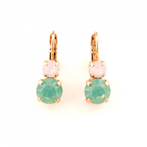 Cercei placati cu Aur roz de 24K, cu cristale originale, California Dreaming | 1190-1028RG6