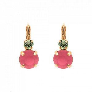 Cercei placati cu Aur roz de 24K, cu cristale originale, California Dreaming | 1037-1067RG6