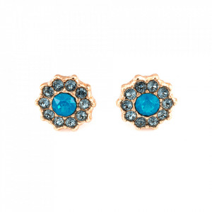 Cercei placati cu Aur roz de 24K, cu cristale originale, Nightfall | 1157-1316RG2