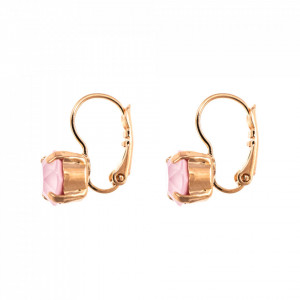 Cercei placati cu Aur roz de 24K, cu cristale Swarovski, Lavender | 1440-121RG6-Roz-6077