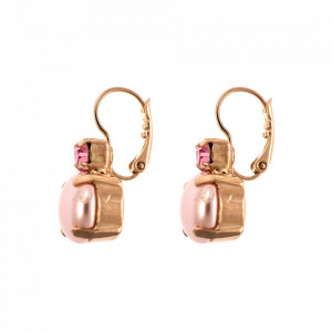 Cercei placati cu Aur roz de 24K, cu cristale Swarovski, Antigua | 1037-223121RG6-Roz-1737