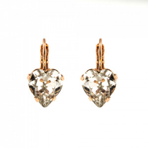 Cercei placati cu Aur roz de 24K, cu cristale Swarovski, Aura | 1100/2-001RG6-Transparent-1887
