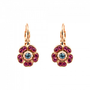 Cercei placati cu Aur roz de 24K, cu cristale Swarovski, Memories of Montmartre | 1504/2-1146RG6