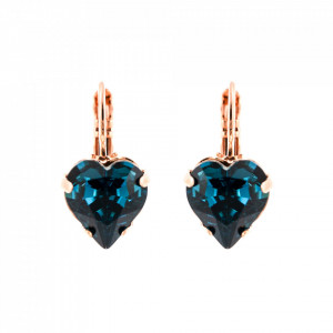 Cercei placati cu Aur roz de 24K, cu cristale Swarovski, Nightfall | 1100/2-207RG6-Albastru-1897