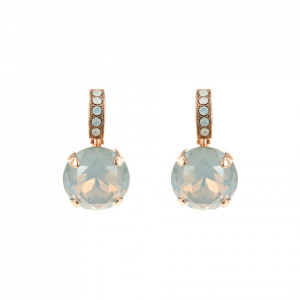 Cercei placati cu Aur roz de 24K, cu cristale Swarovski, October Lucky Birthstone | 1056-234234RG6-Alb-1567