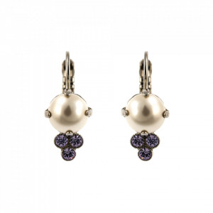 Cercei placati cu rodiu, cu cristale Swarovski, Romance | 1010-139-10RO6-Multicolor-1337