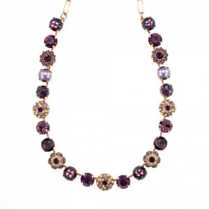 Colier placat cu Aur roz de 24K, cu cristale originale, Bohemian Rhapsody | 3259/1-M1072RG