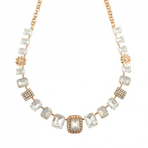 Colier placat cu Aur roz de 24K, cu cristale originale, Forever | 3040/7-5087RG