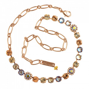Colier placat cu Aur roz de 24K, cu cristale Swarovski, Breakfast at Tiffany’s | 3352/2-2010RG