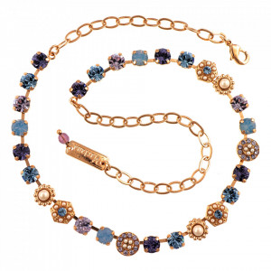 Colier placat cu Aur roz de 24K, cu cristale Swarovski, La Dolce Vita | 3029/1-1010RG