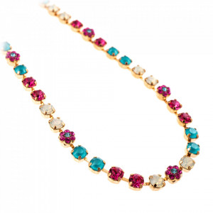 Colier placat cu Aur roz de 24K, cu cristale Swarovski, Memories of Montmartre | 3008/1-1146RG