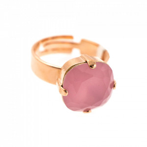 Inel placat cu Aur roz de 24K, cu cristale Swarovski, Antigua | 7326/4-026RG-Roz-7527