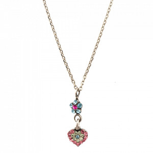 Pandantiv cu lant placat cu Argint 925, cu cristale originale, Spring Flowers | 5322/9-2141SP